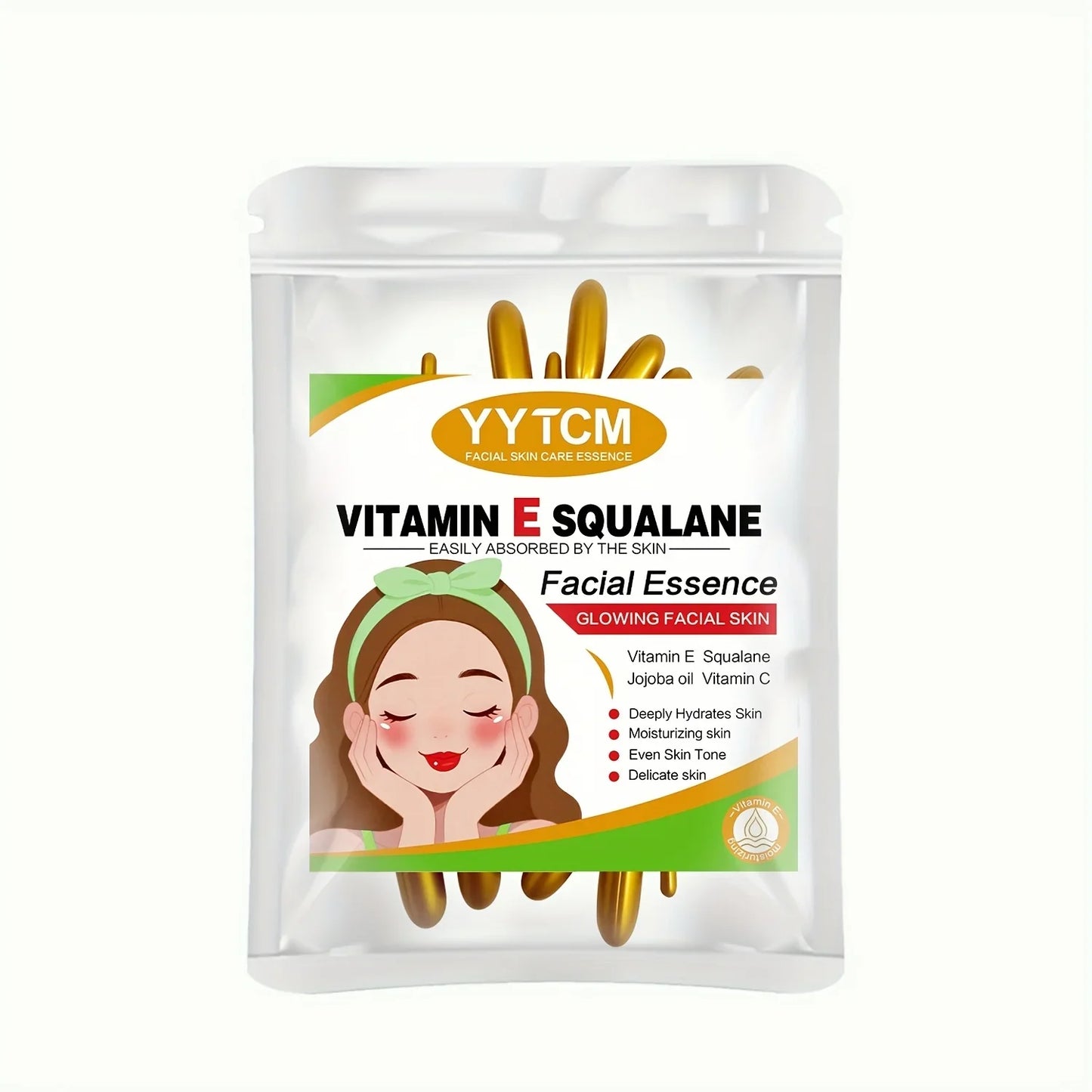 Vitamin E Brightening Capsule Essence – 30 Capsules | Squalane