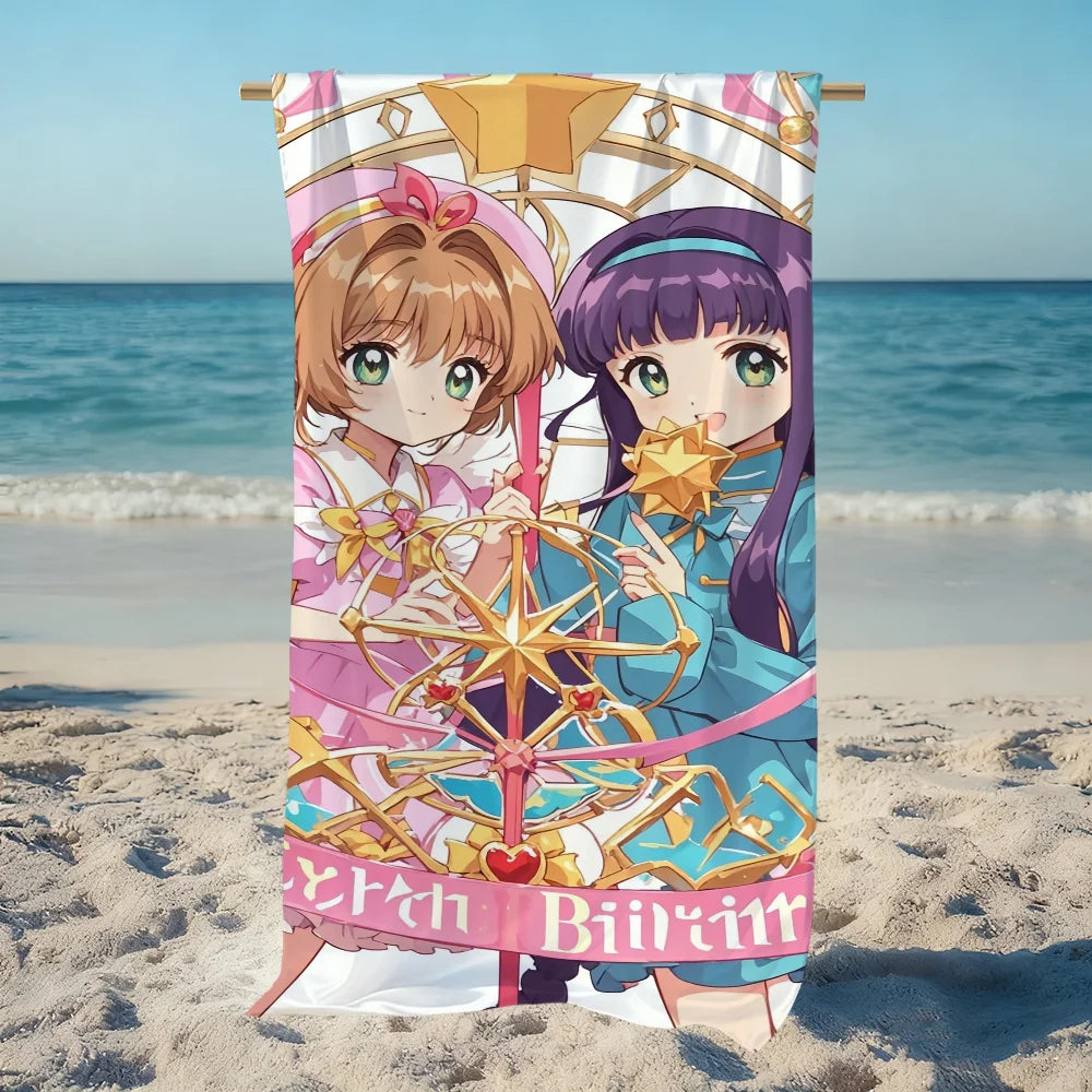 Cardcaptor Sakura Anime Quick-Dry Beach Towel | Soft & Absorbent Anime Beach Towel Peaceful Pleasures Health and Wellness