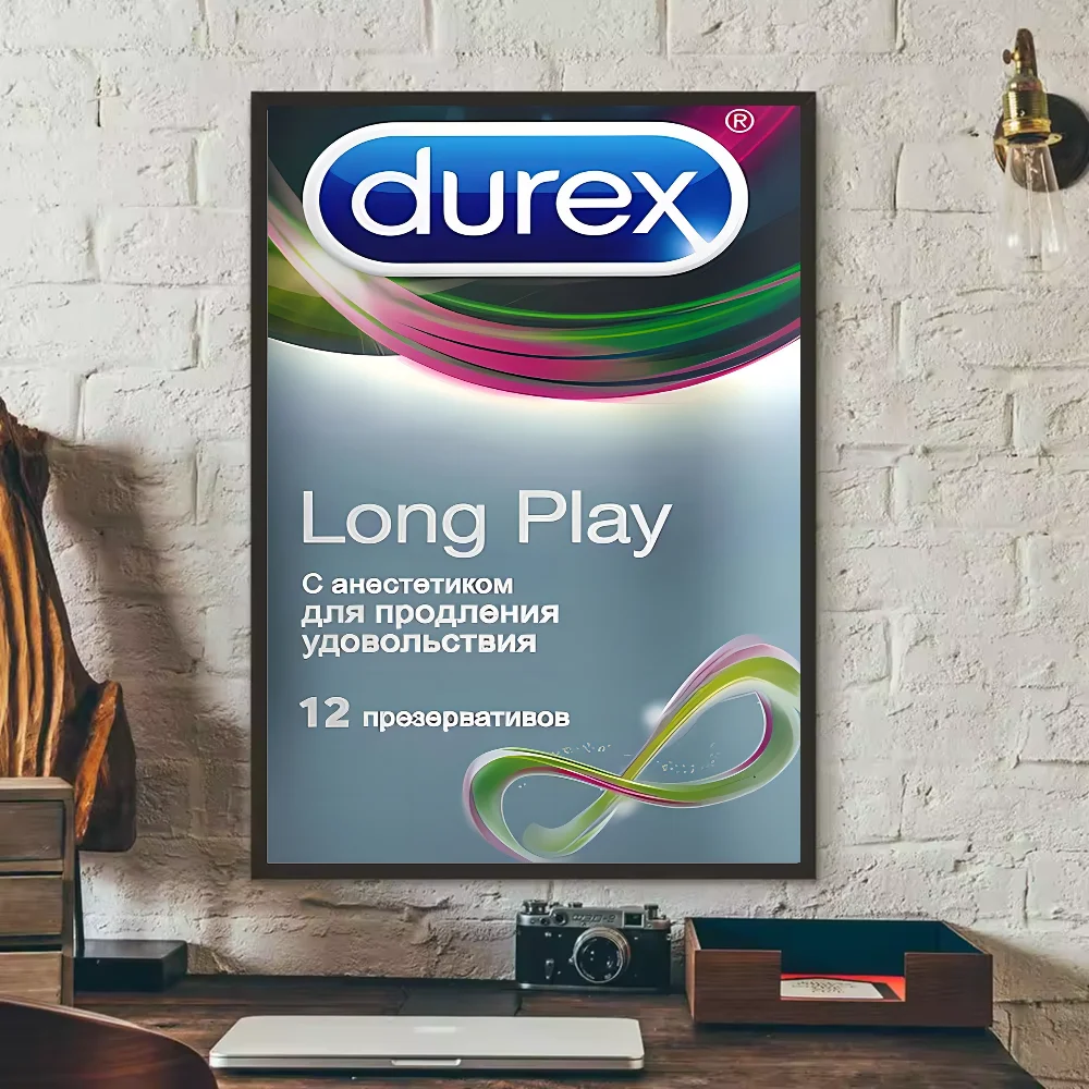 Retro Condom Brand HD Poster | PVC Waterproof Wall Art Wall Art Poster Peaceful Pleasures Health and Wellness z8 21X30cmNoframe