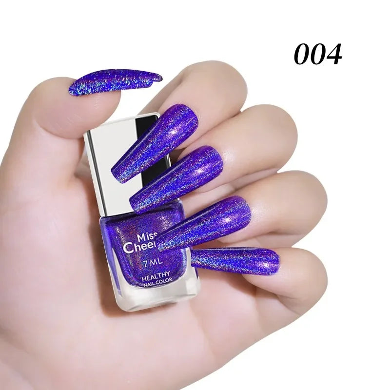 Holographic Nail Polish 7ml – Multichrome Rainbow Glitter Lacquer