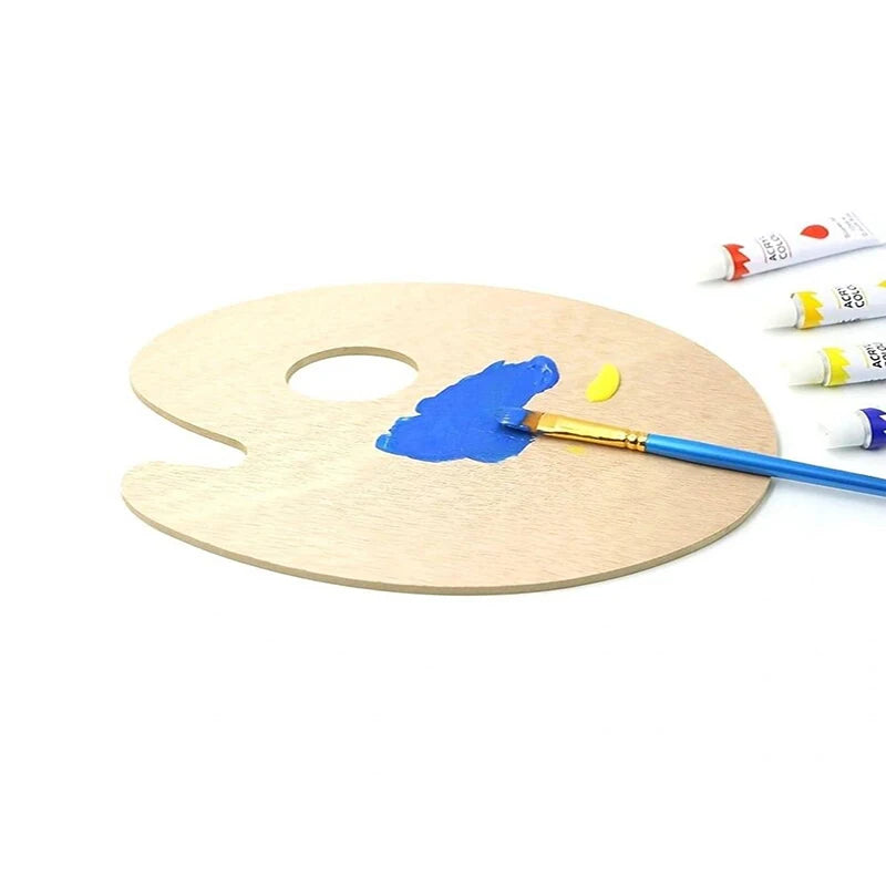 Bview Wood Watercolor Palette Oil Acrylic Painting Tool Art