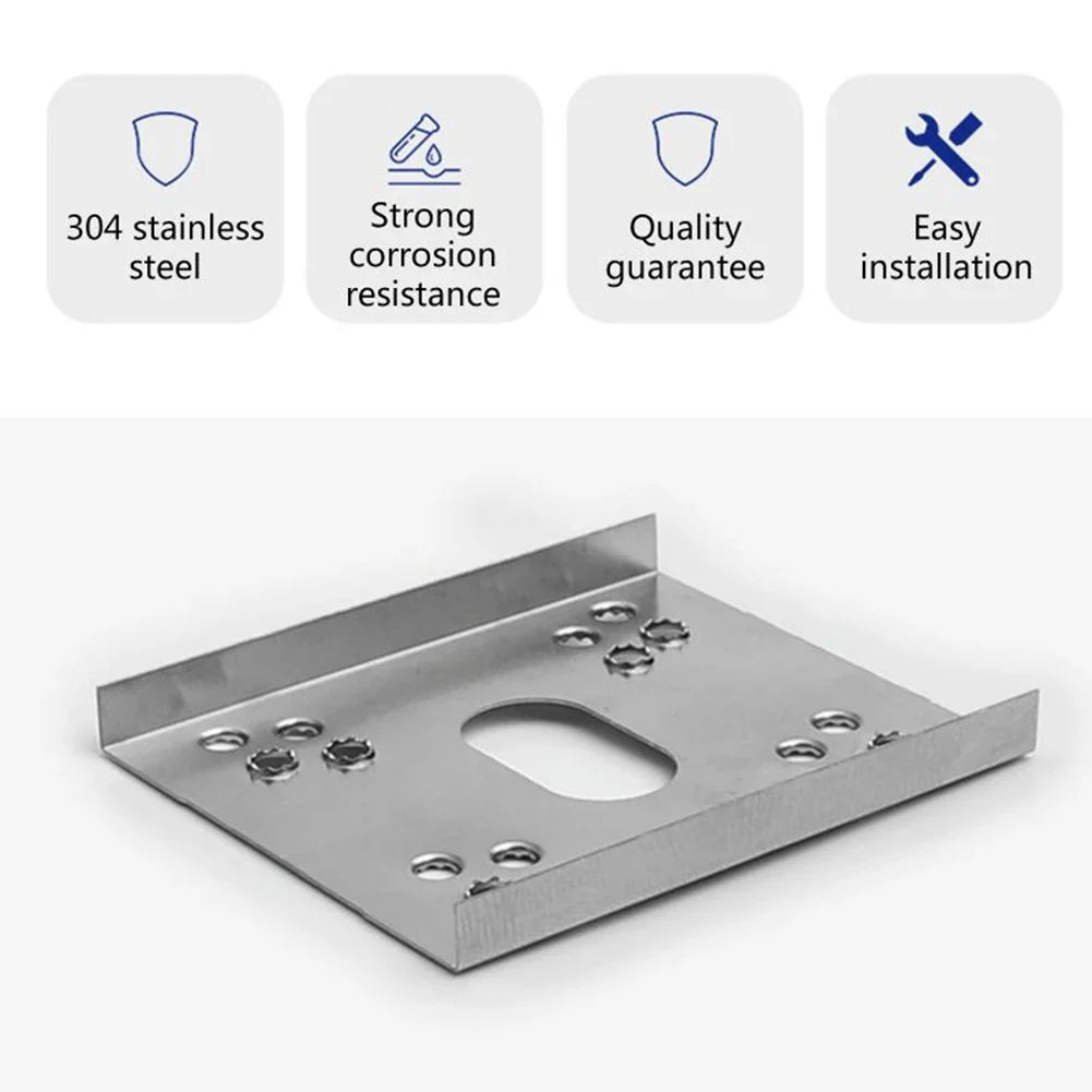 50Pcs Solar PV Grounding Plates C-Shaped Stainless Steel Sheets
