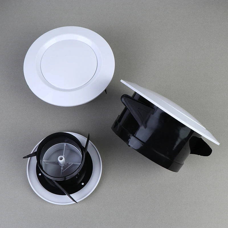 New Adjustable Round Air Vent Extractor Valve 75-200mm Air Vent Extract Valve Grille Wall Mount Ceiling Air Vent Cover Peaceful Pleasures Health and Wellness