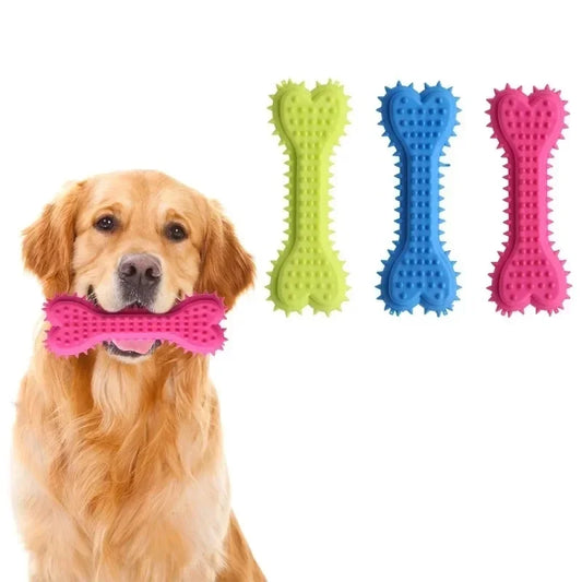Dog Bone Rubber Chew Toy | Teeth Cleaning & Training Stick Dog Chew Toy Peaceful Pleasures Health and Wellness