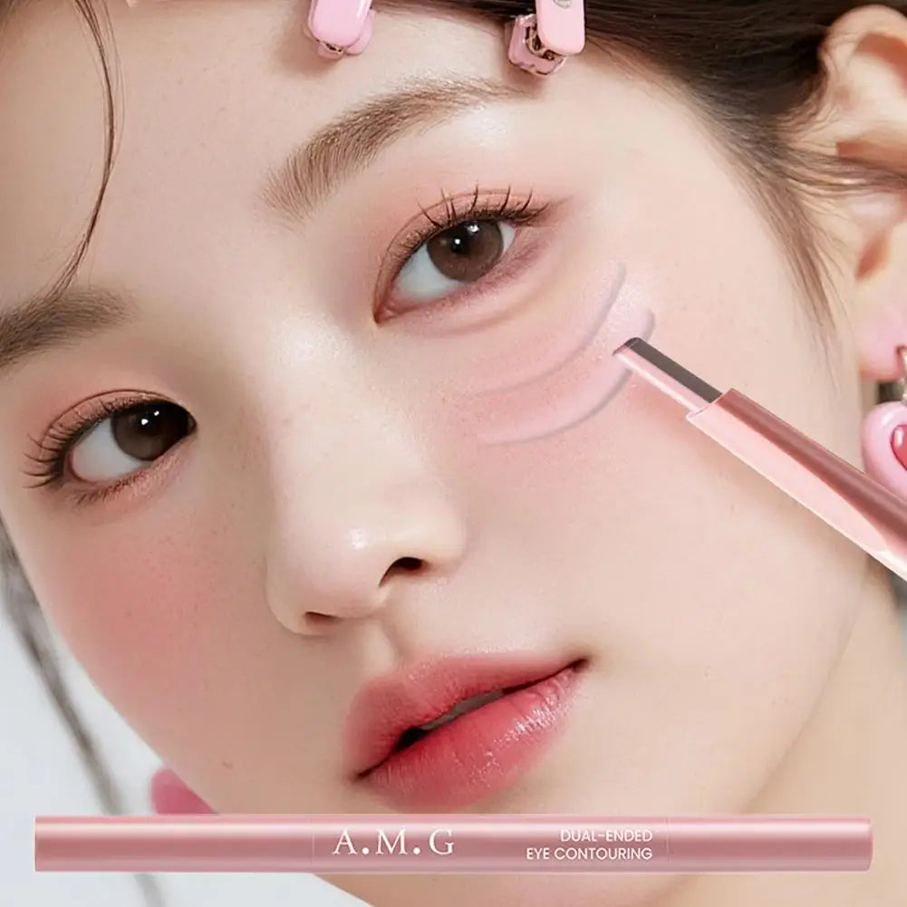 Double-Ended Silkworm Eyeliner & Under-Eye Highlighter Pen with Brush Peaceful Pleasures Health and Wellness