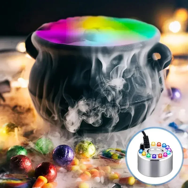 10-Pack Mini LED Fog Machine | Halloween & Holiday Mist Decor