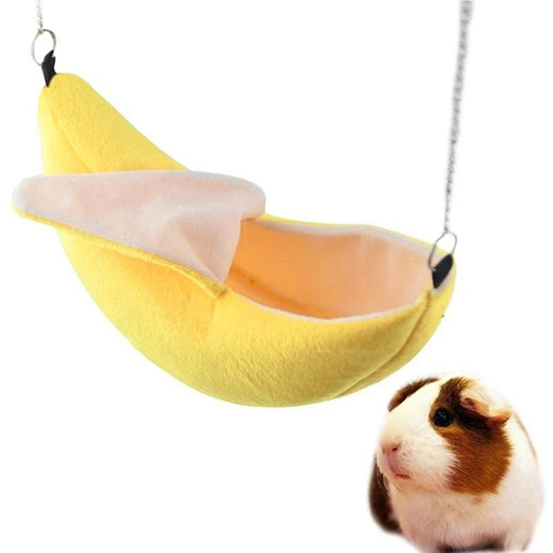 Hamster Cotton Nest Banana Shape House Hammock Bunk Bed House Toys Cage For Sugar Glider Hamster Small Animal Bird Pet Supplies Peaceful Pleasures Health and Wellness