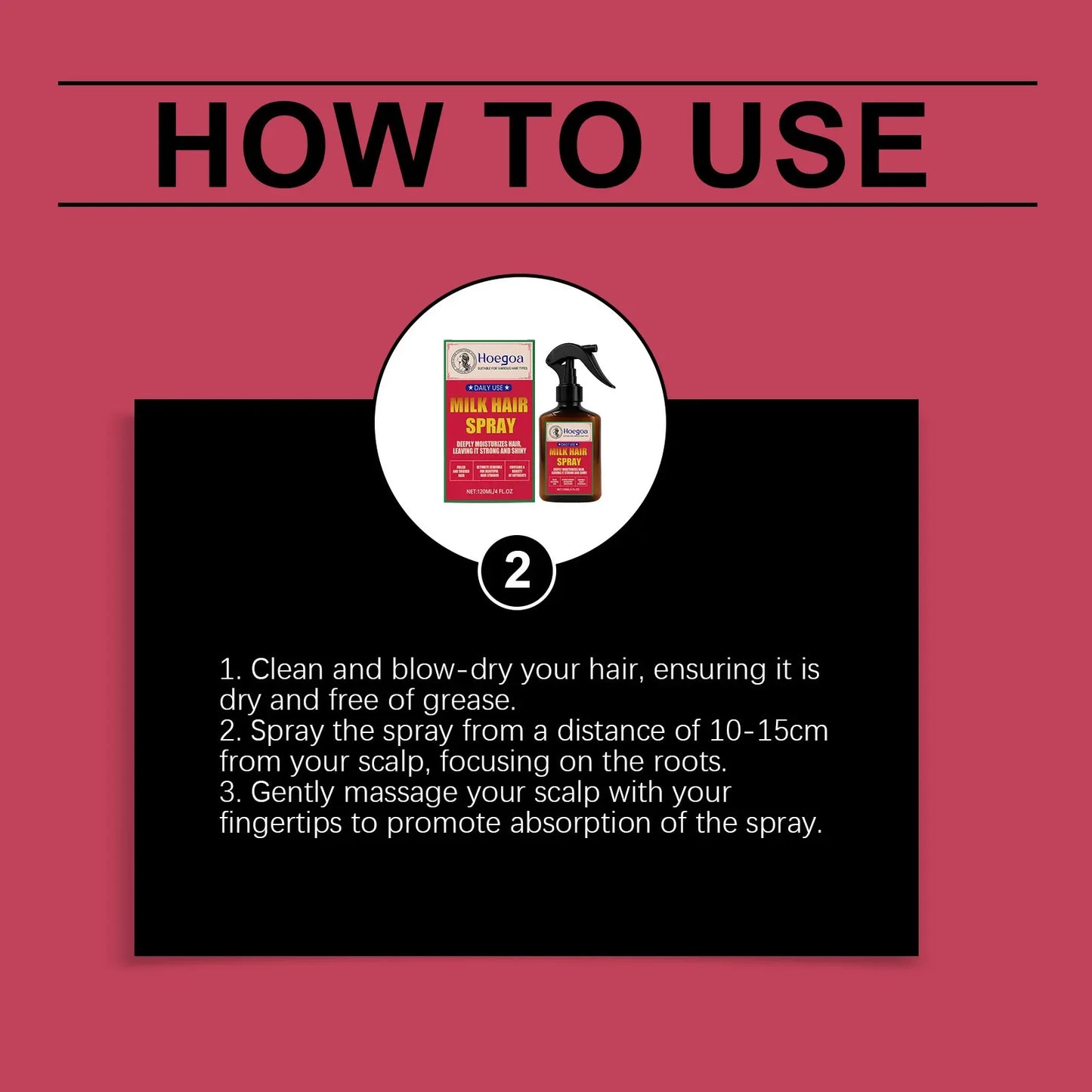 HOEGOA Milk Spray – Leave-In Conditioner & Detangler 120ml