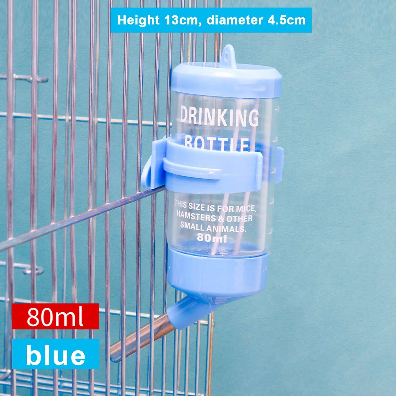 Hamster Water Bottle Plastic Dispenser Feeder Hanging Pet Drinking Bottle for Guinea Pigs/Hamsters/Bunnies/Ferrets Peaceful Pleasures Health and Wellness