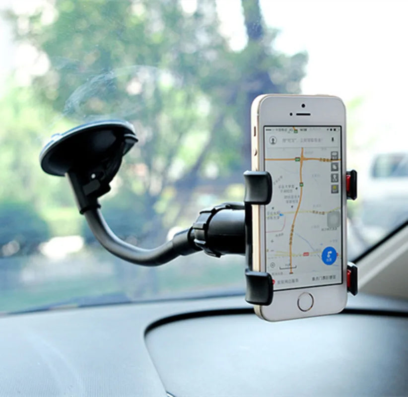 Car Phone Holder Universal 360 Degree Flexible Dashboard Windshield GPS Mount Desk Table Cell Mobile Phone Holder Stand Peaceful Pleasures Health and Wellness 1 pc black