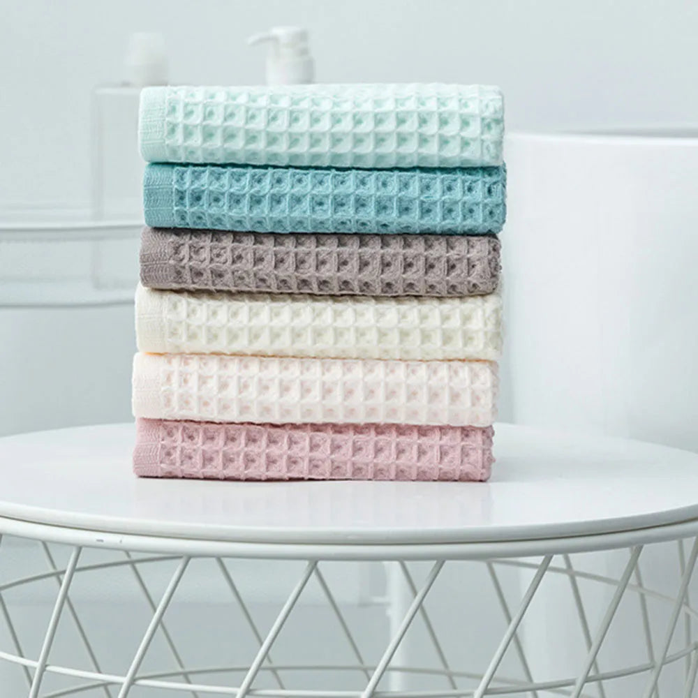 100% Cotton Waffle Weave Square Towel – Quick Dry & Lint Free Cotton Waffle Towel Peaceful Pleasures Health and Wellness
