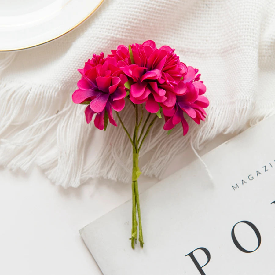 Artificial Silk Carnation Mini Bouquet 2/4pcs | Wedding Decor