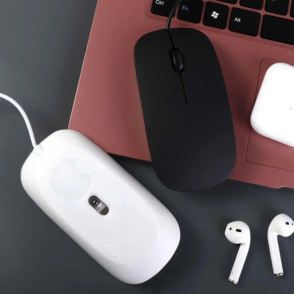 Notebook For Pc Gaming Mouse 3d Roller 1200dpi Black White Wired Mouse Usb Wired Mouse Optical Mouse Computer Mouse Peaceful Pleasures Health and Wellness