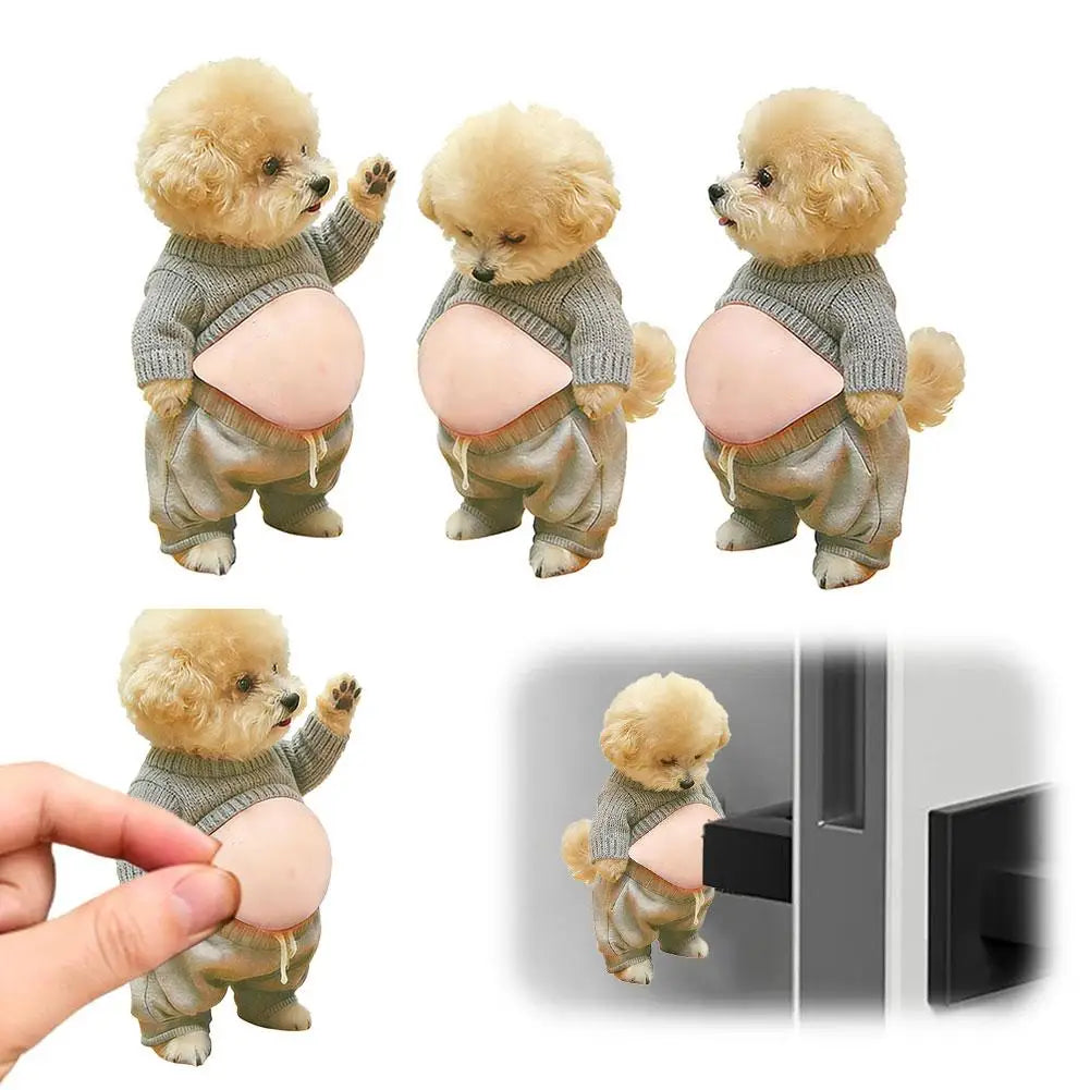 Shiba Inu 3D Silicone Stress Relief Stickers – Cute Dog Decor 3-Pack