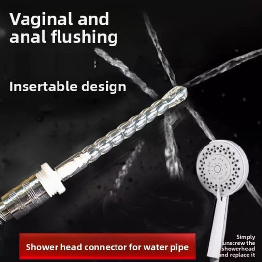 Silicone women's vaginal and anal shower head for home use men's and women's private shower head recommended for one-time use Peaceful Pleasures Health and Wellness