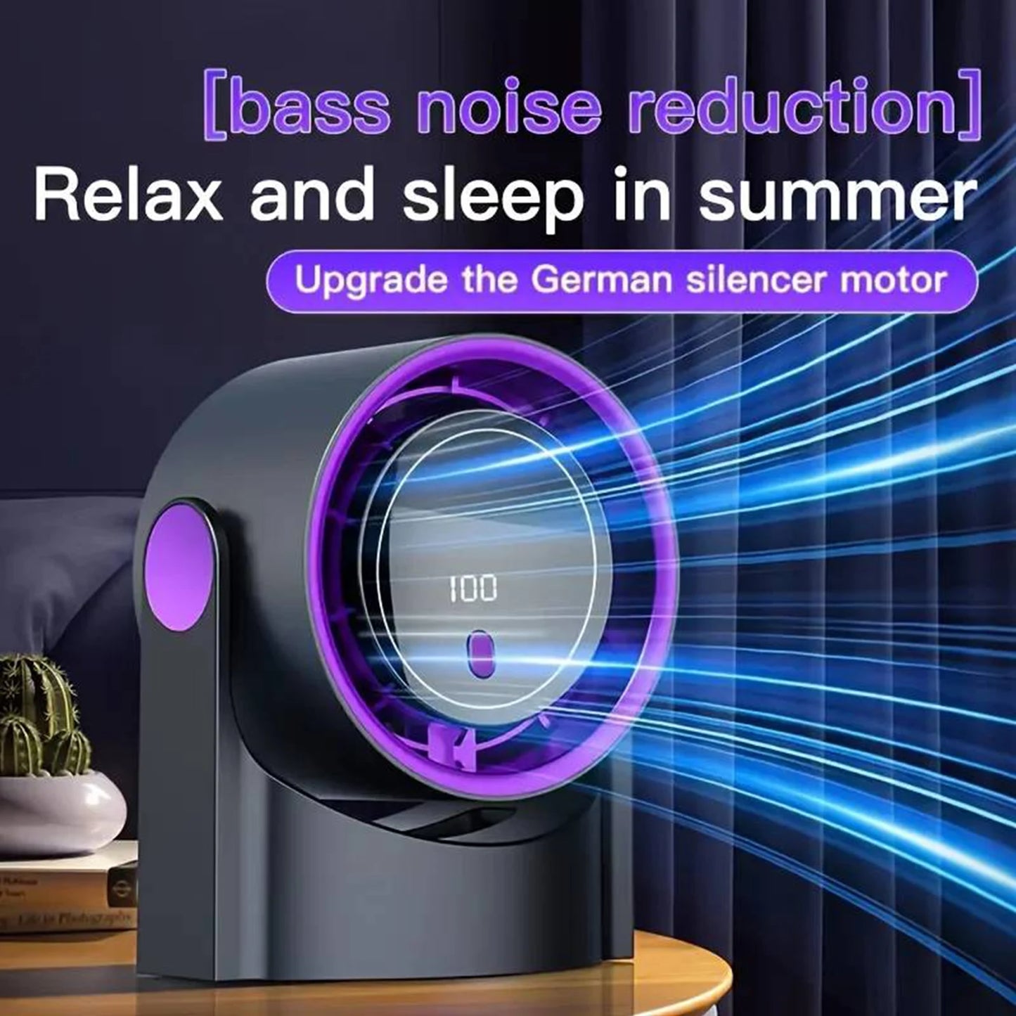 Air Circulation Fan Small USB-Powered Charging Desktop/hanging Fan Quiet No-Drill Wall-Mount for Home Kitchen and Bathroom Peaceful Pleasures Health and Wellness