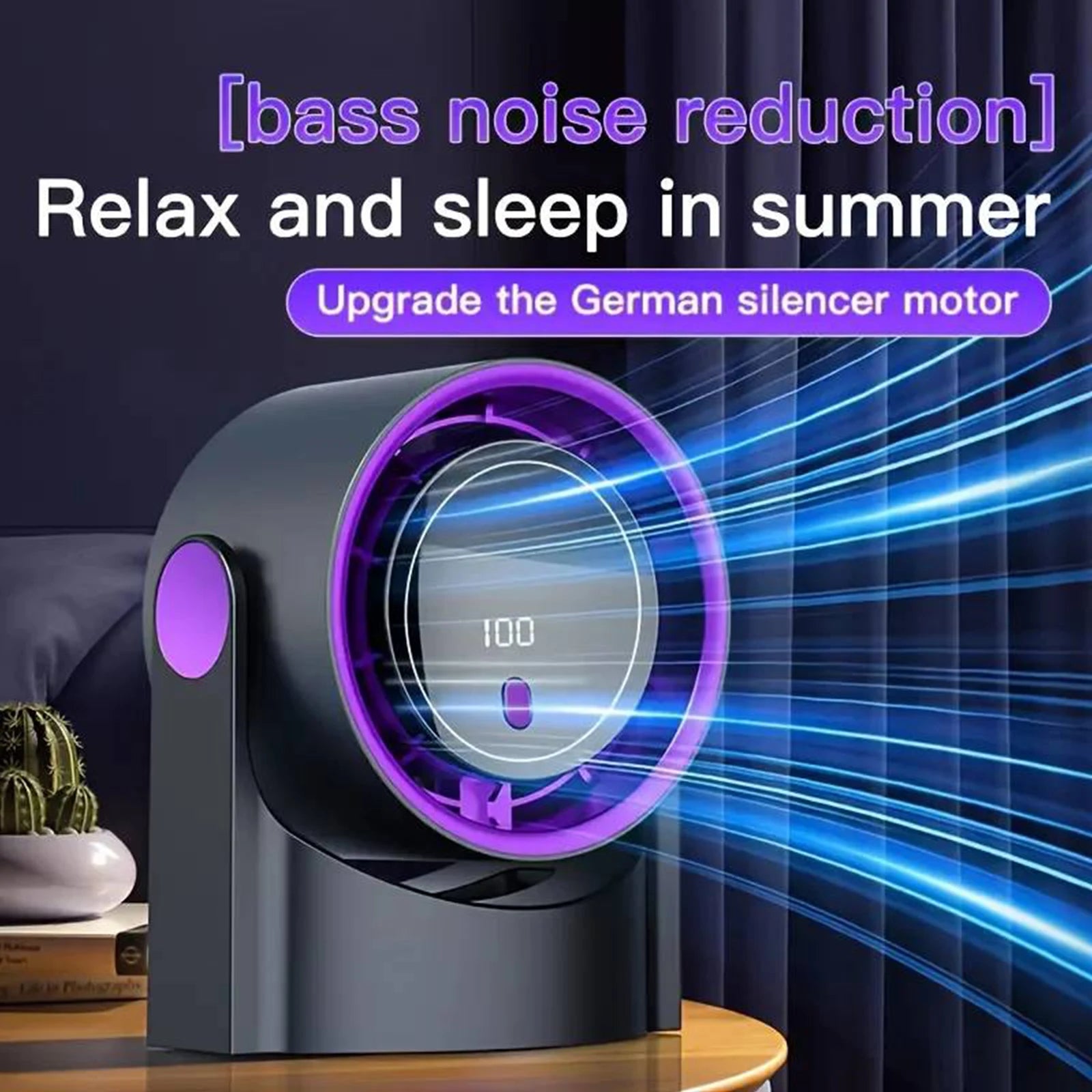 Air Circulation Fan Small USB-Powered Charging Desktop/hanging Fan Quiet No-Drill Wall-Mount for Home Kitchen and Bathroom Peaceful Pleasures Health and Wellness