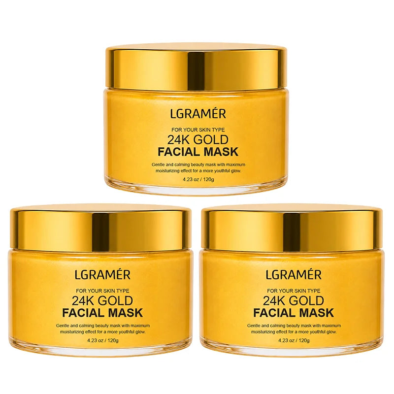 24K Gold Anti-Aging Face Mask – Moisturizing & Pore Minimizing