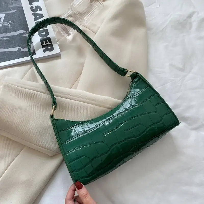 Women's PU Leather Underarm Bag – Retro Shoulder Tote Clutch