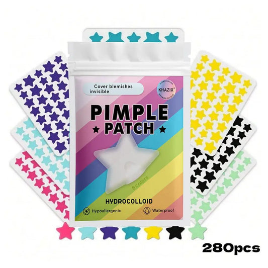 280pcs Acne Care Patch Colorful Star Invisible Pimple Removal Anti-Acne Spot Mark Concealer Repair Sticker Makeup Tool Peaceful Pleasures Health and Wellness