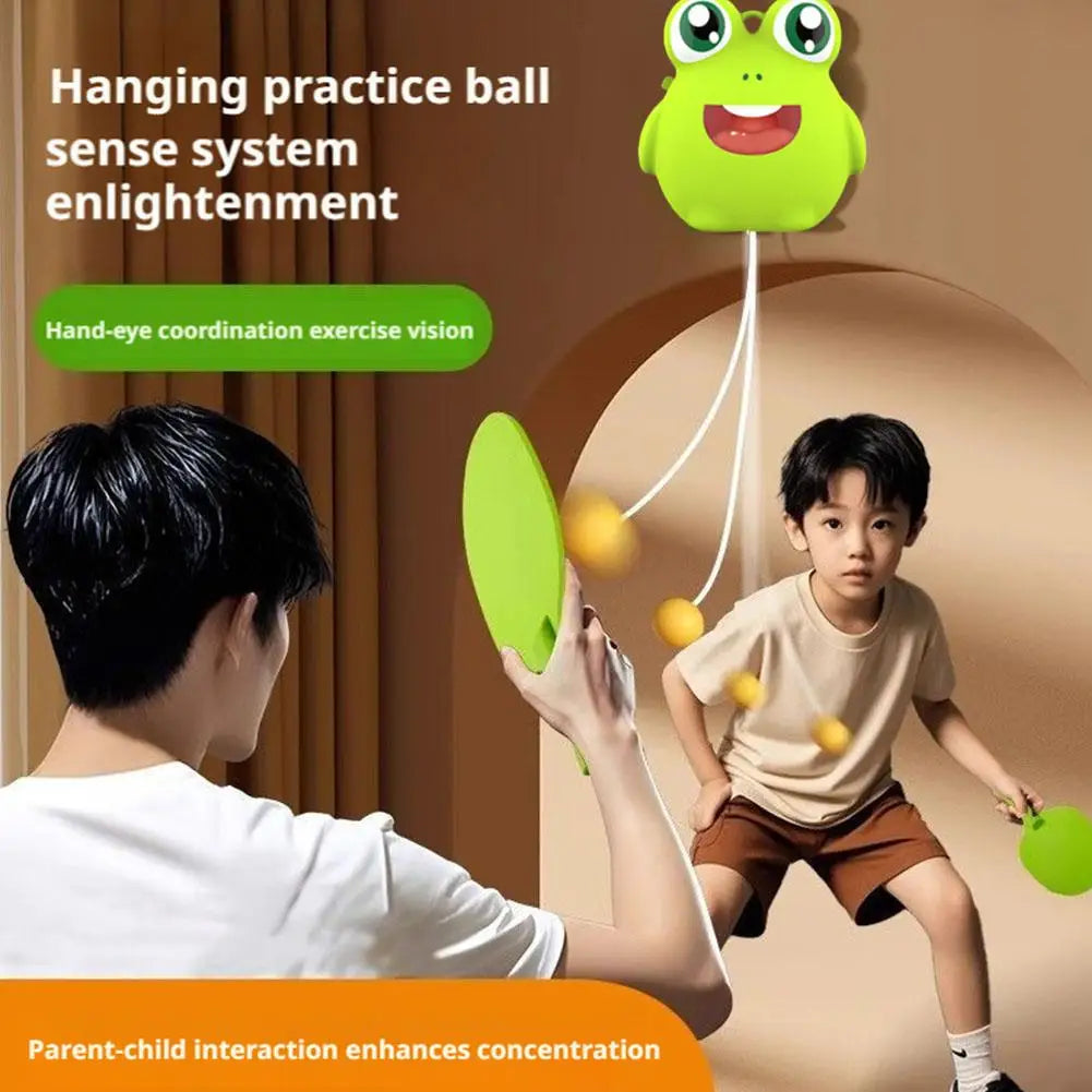 Hanging Table Tennis Training Set – 2 Rackets & 3 Balls