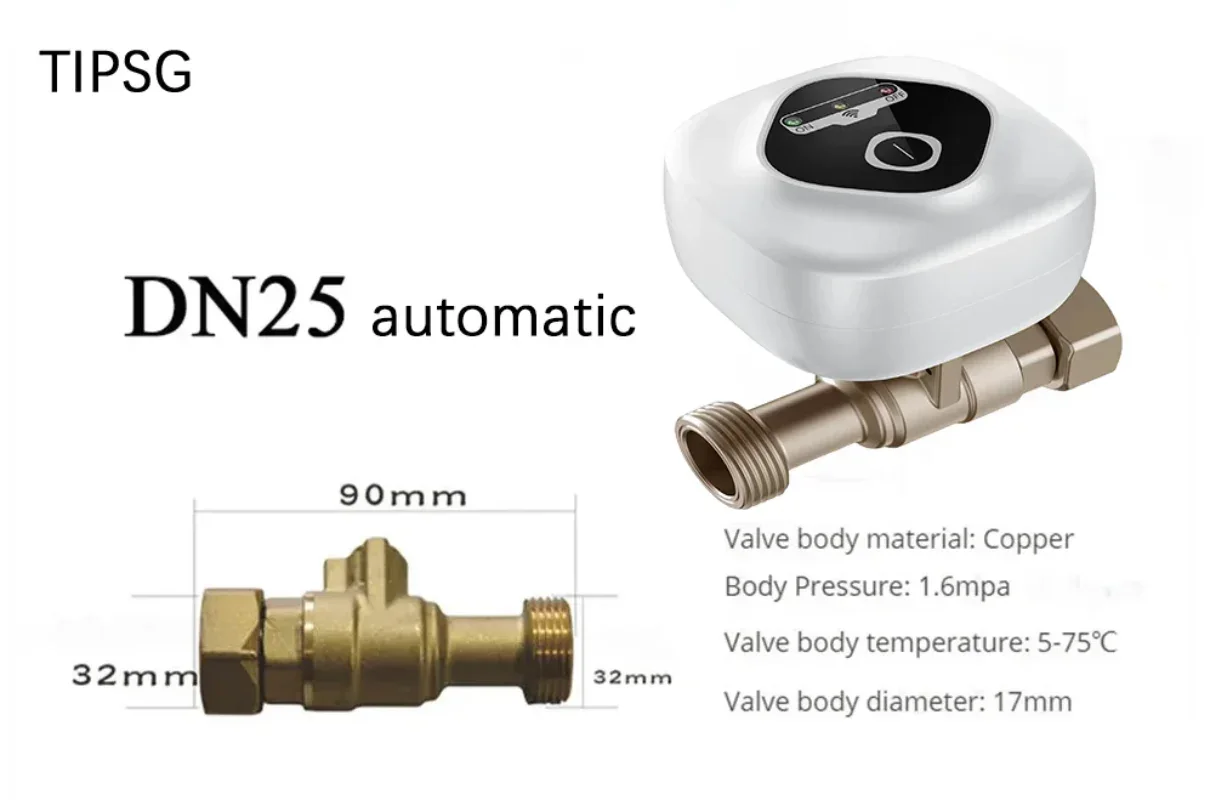 Smart WiFi Water & Gas Valve – App & Voice Control Peaceful Pleasures Health and Wellness EU DN25 Automatic