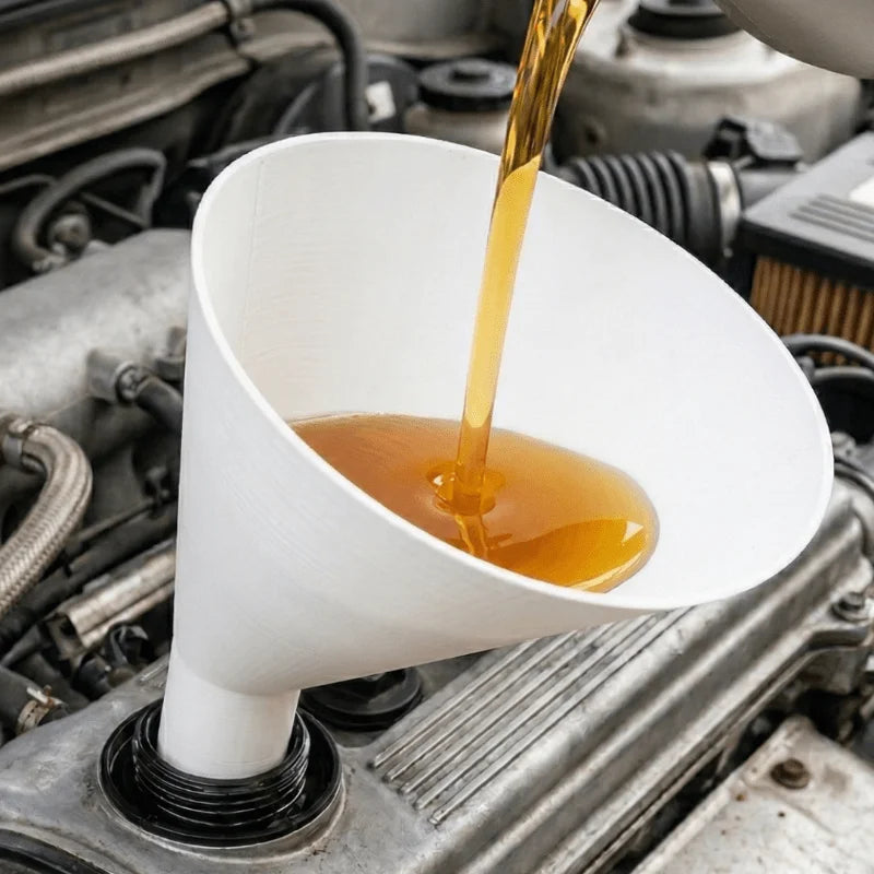 Car Offset Oil Funnel Large Mouth Fuel Transfer Tool Auto Maintenance