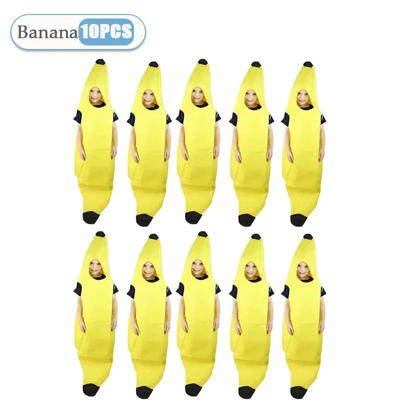 Banana Costume Adults & Kids – Funny Halloween Cosplay Suit
