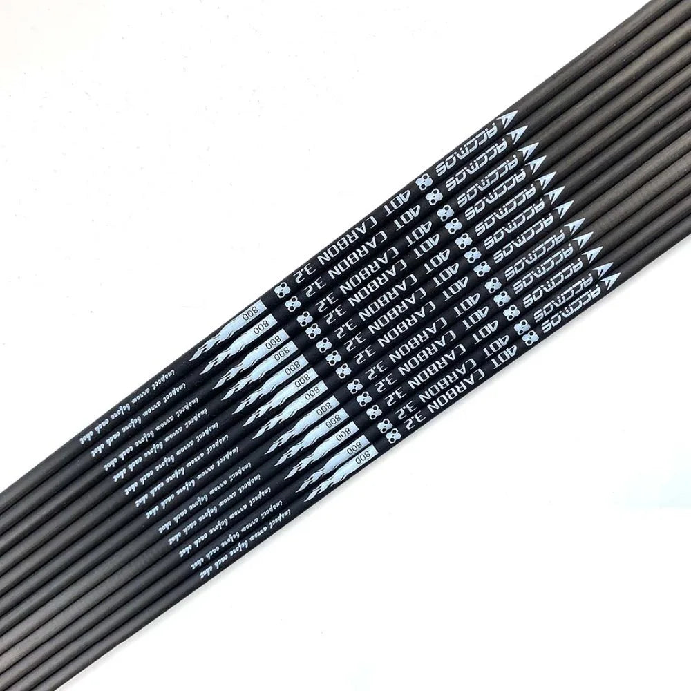 ACCMOS 30- ID Pure Carbon Arrow Ready Made Archery Shoot Hunting