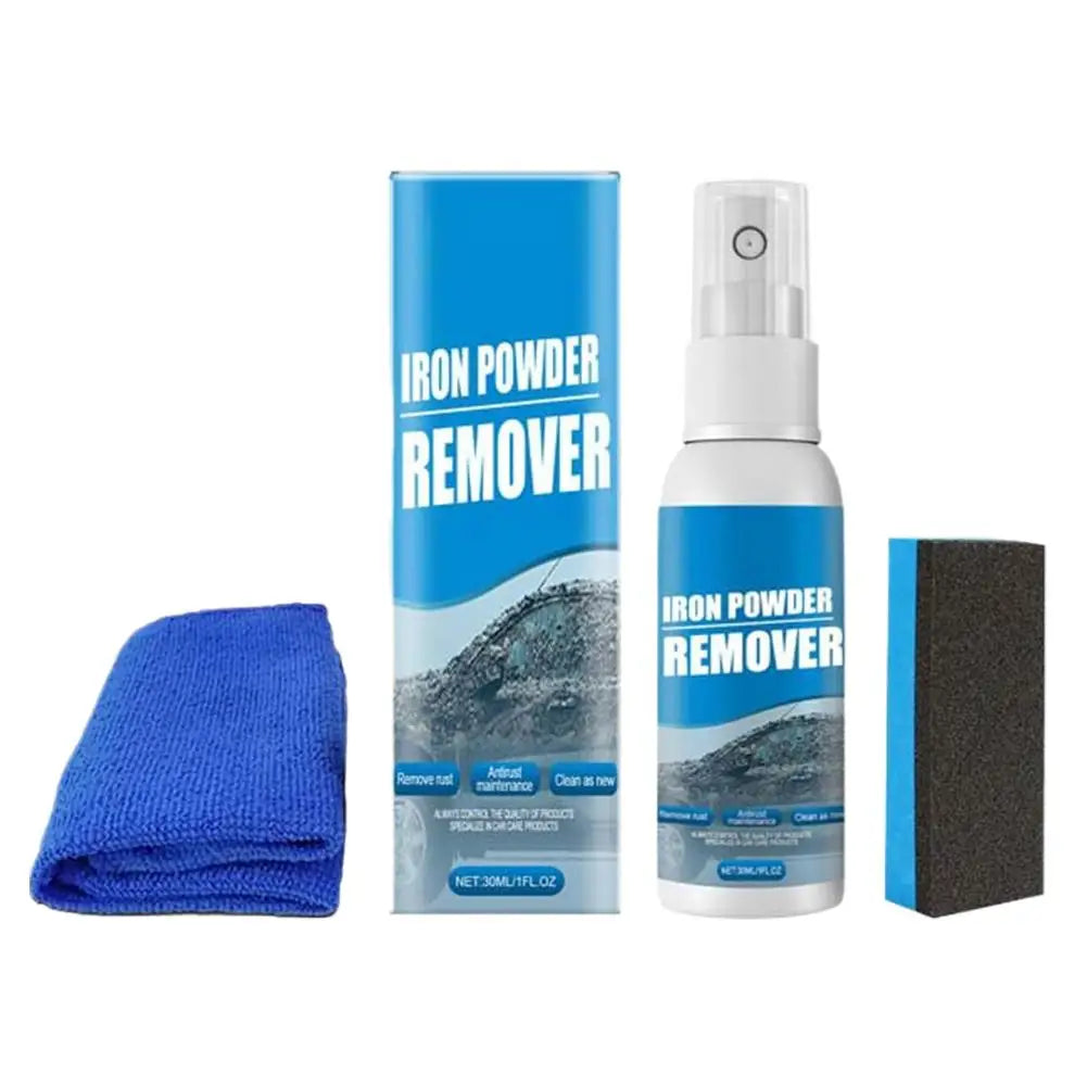 Car Deep Cleaning Supplies Remove Rust Spots Dirt Spray Tools Car Metal Surface Iron Powder Rust Removal Spray Decontamination Peaceful Pleasures Health and Wellness 1pcs 30ml