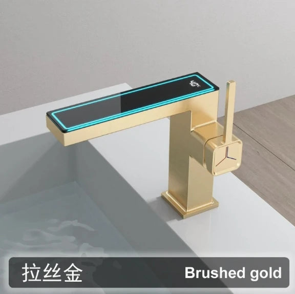 Modern Black Digital Display Faucet | Single-Hole Ceramic Valve