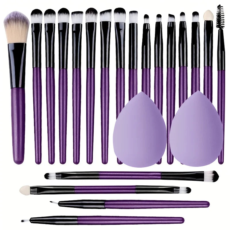 RUNTOIN 20pc Makeup Brush Set – Eye, Face & Blending Brushes