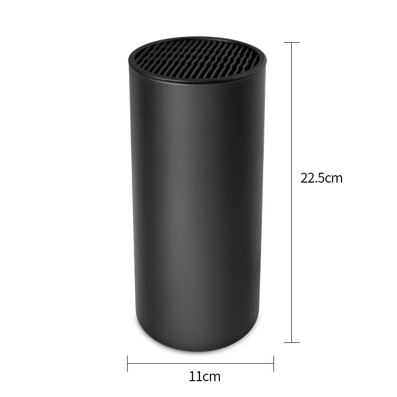 Fashion Creative Plastic Knife Holder Kitchen Standing Storage Multifunctional Universal Drainage Moisture-proof Knife Holde Peaceful Pleasures Health and Wellness Black knife holder