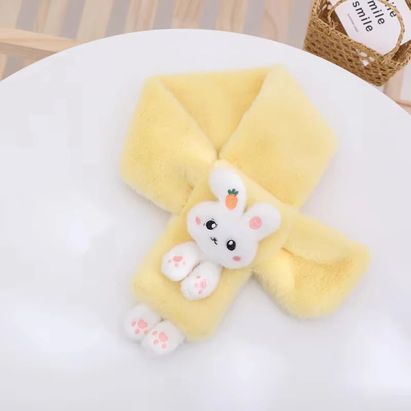 Kids Faux Fur Winter Scarf | Cute Rabbit Baby Neck Warmer