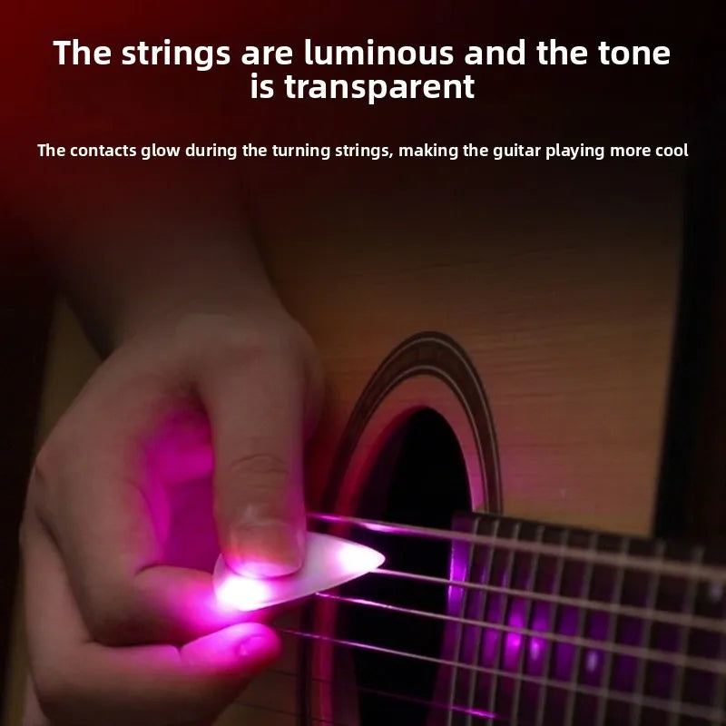 LED Luminous Guitar Pick ABS Electric Picks Three-color Light Options