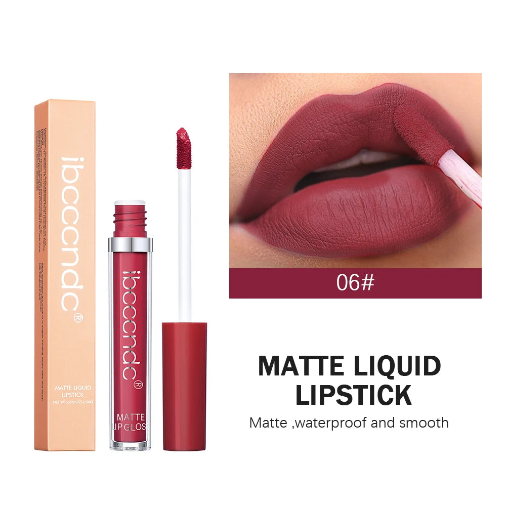 ibcccndc 12-Color Matte Velvet Liquid Lipstick – 12Hr Wear Liquid Lipstick Peaceful Pleasures Health and Wellness 6