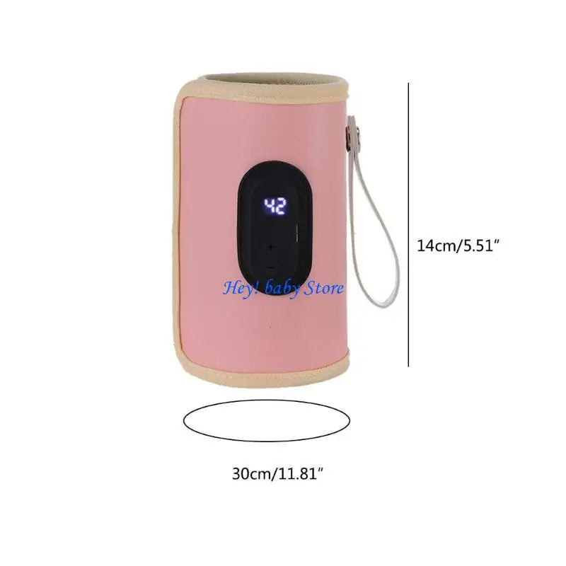 USB Portable Milk Bottle Warmer Sleeve | 20 Temp Levels, Digital