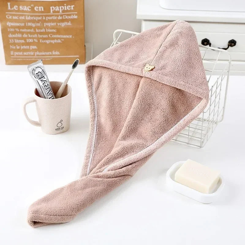 Microfiber Quick-Dry Hair Towel Cap – Super Absorbent