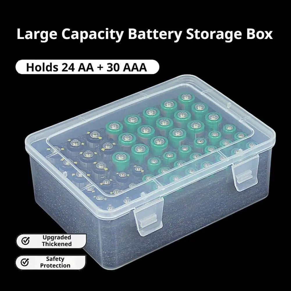 Battery Storage Case – Holds 24 AA & 30 AAA Batteries