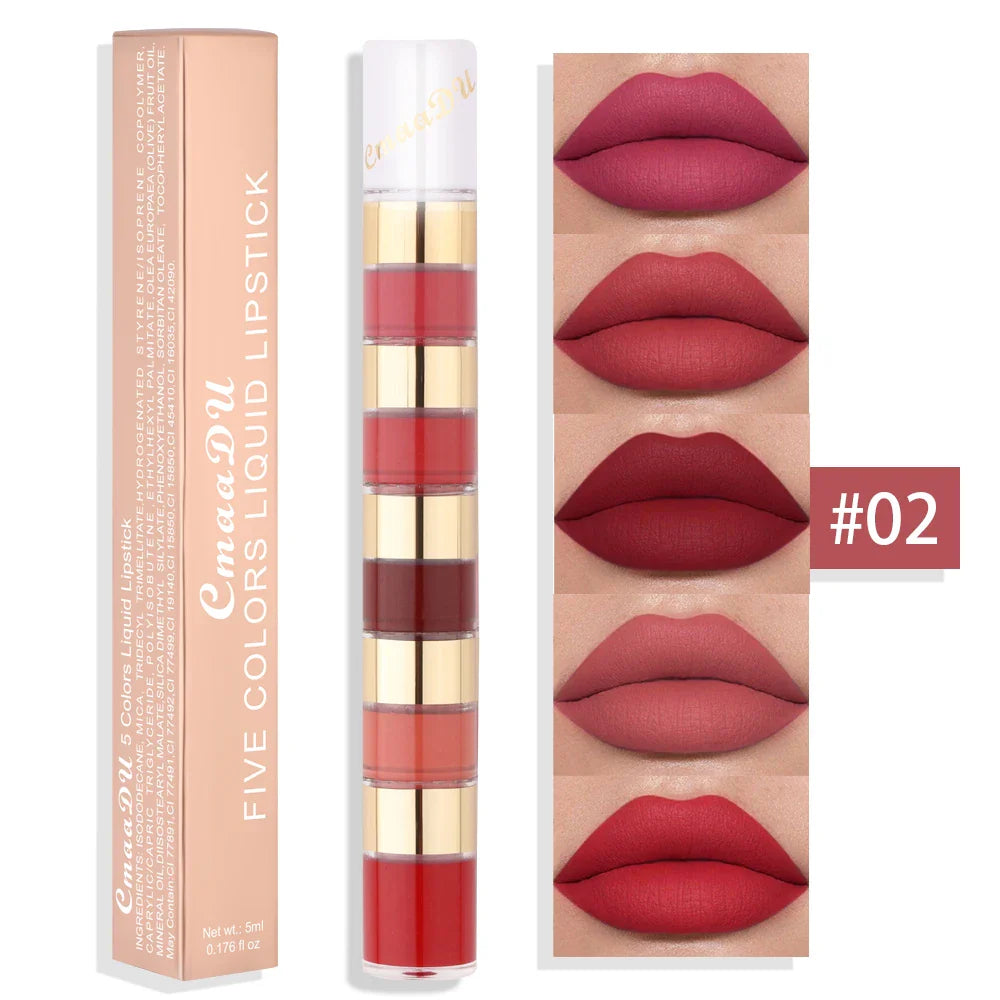 CMAADU Matte Lip Stain – Long-Lasting Waterproof Lip Gloss