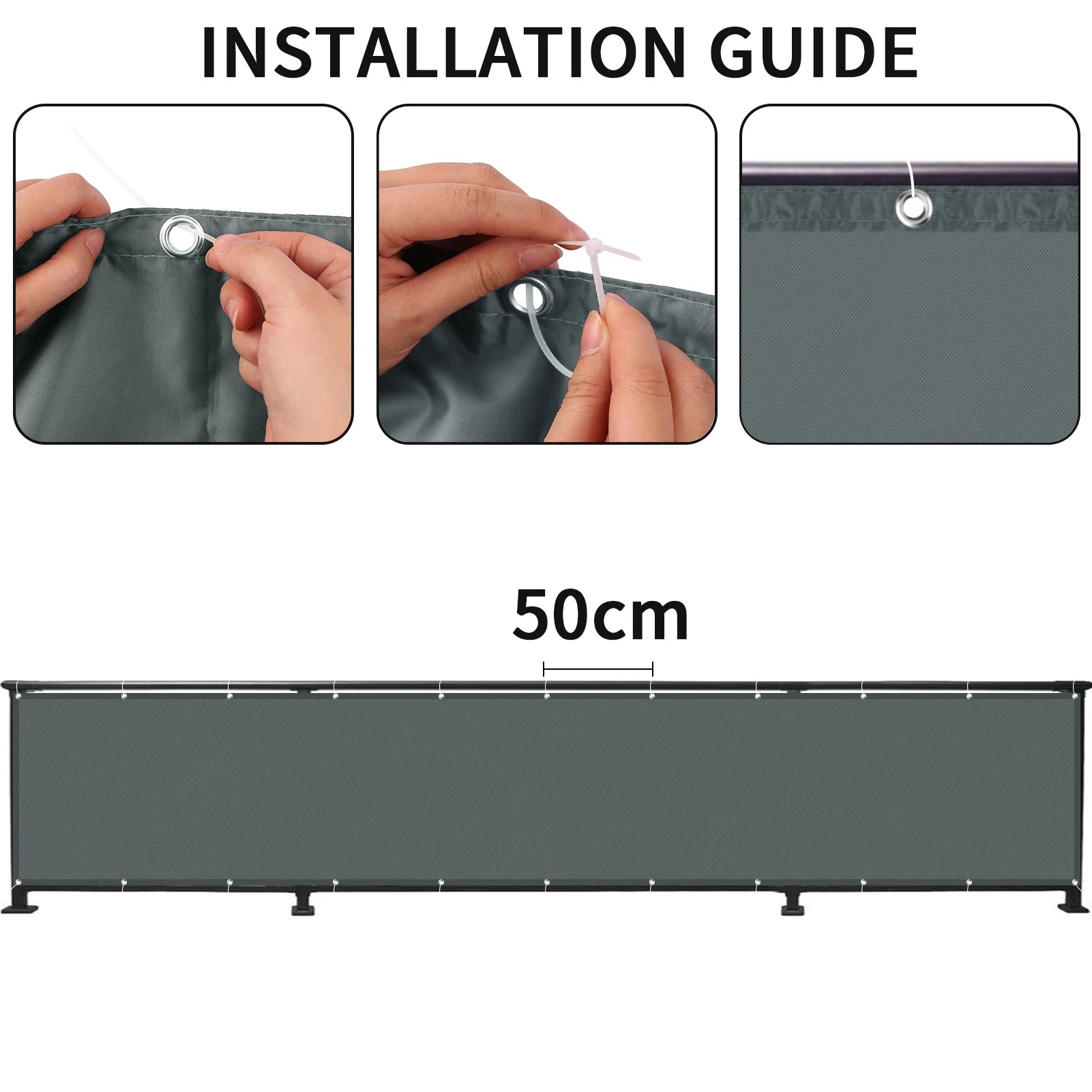 Waterproof Cloth with Grommets Shade Sail Canopy Pergola Balcony Privacy Screen UV Block for Porch Deck Outdoor Patio Pergola Peaceful Pleasures Health and Wellness