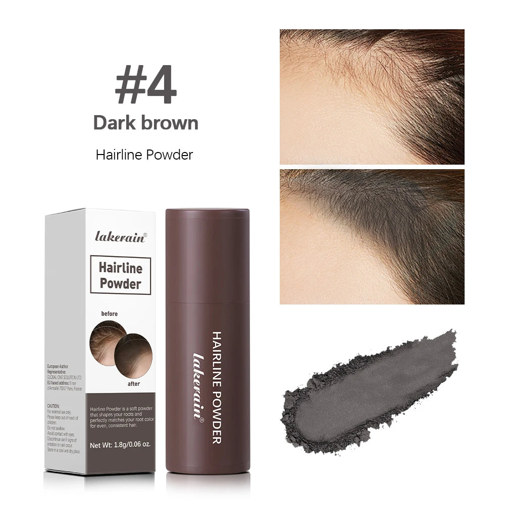 Waterproof Sweat-proof Hairline Powder Long Lasting Natural Hair Shadow Forehead Hair Gaps Coverage Makeup Peaceful Pleasures Health and Wellness 4Dark brown