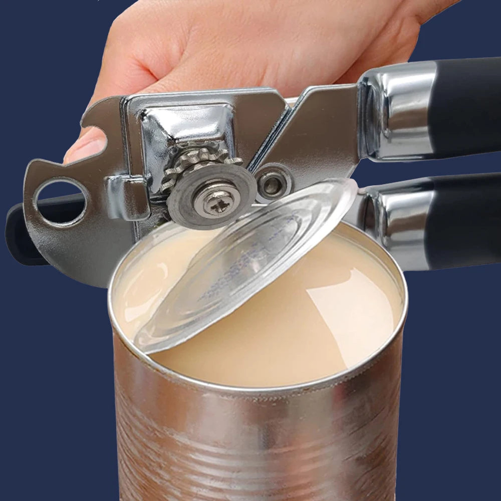 Stainless Steel Multifunctional Professional Can Manual Can Opener Craft Beer Grip Can Opener Bottle Opener Kitchen Gadgets Peaceful Pleasures Health and Wellness