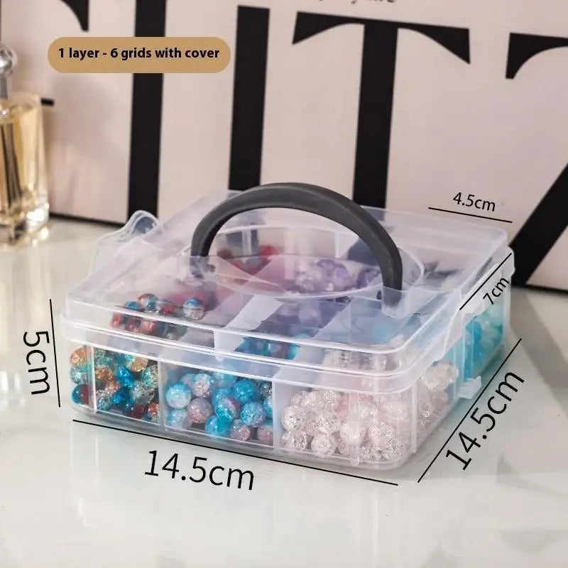 Stackable Clear Plastic Storage Box | 1-4 Tier Compartment Organizer