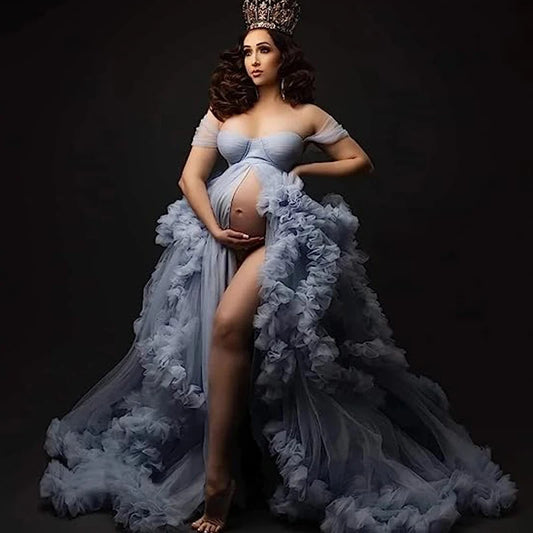Pretty Fluffy Tulle Maternity Dresses vestidos para embarazadas Photographie de vêtements de maternité baby shower Peaceful Pleasures Health and Wellness
