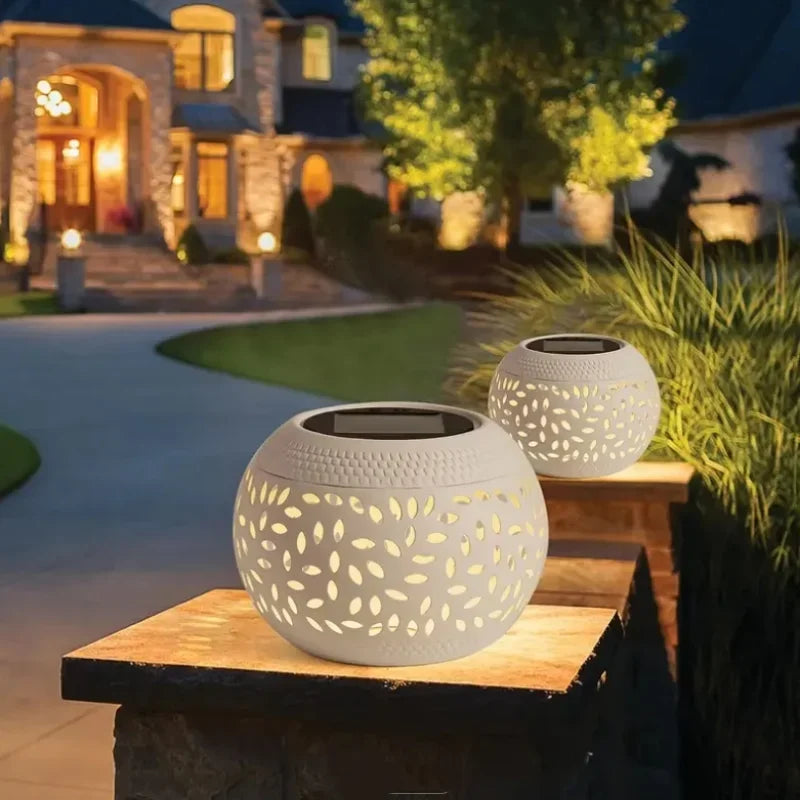 AISITIN Solar Hollow Metal Garden Lamp for Patio & Lawn