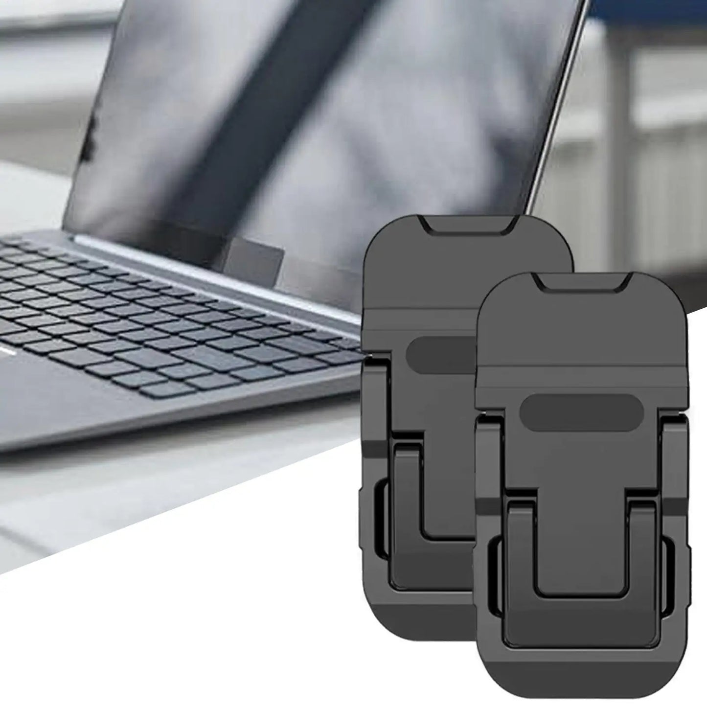 Mini Foldable Laptop Stand Riser 2-Pack – Portable ABS Elevator