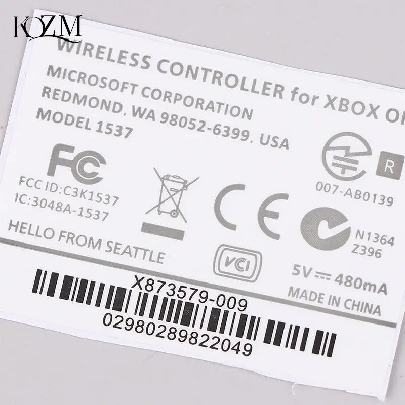 Xbox One & One S Controller Seal Stickers Black & White 2pcs