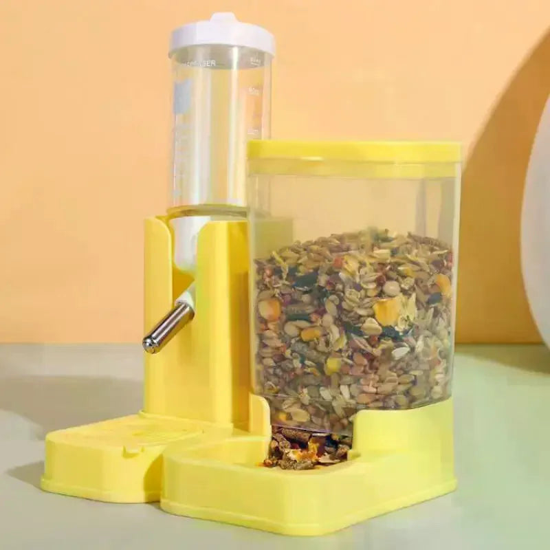 2-in-1 Hamster Water Bottle & Automatic Feeder – Leakproof