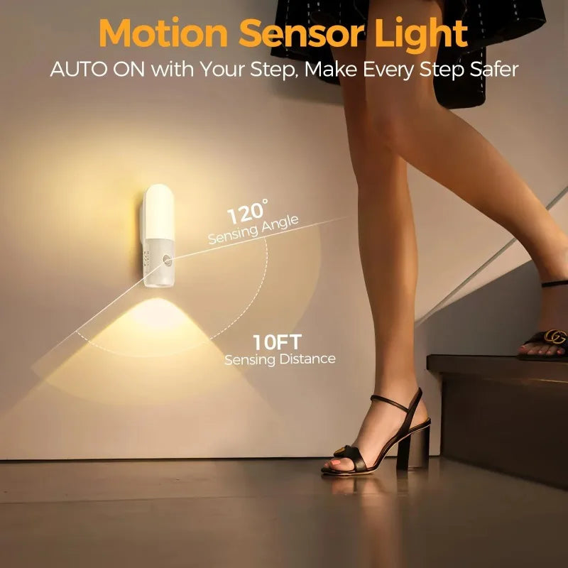 Motion Sensor Night Light – Wireless Magnetic Multi-Color Wall Light
